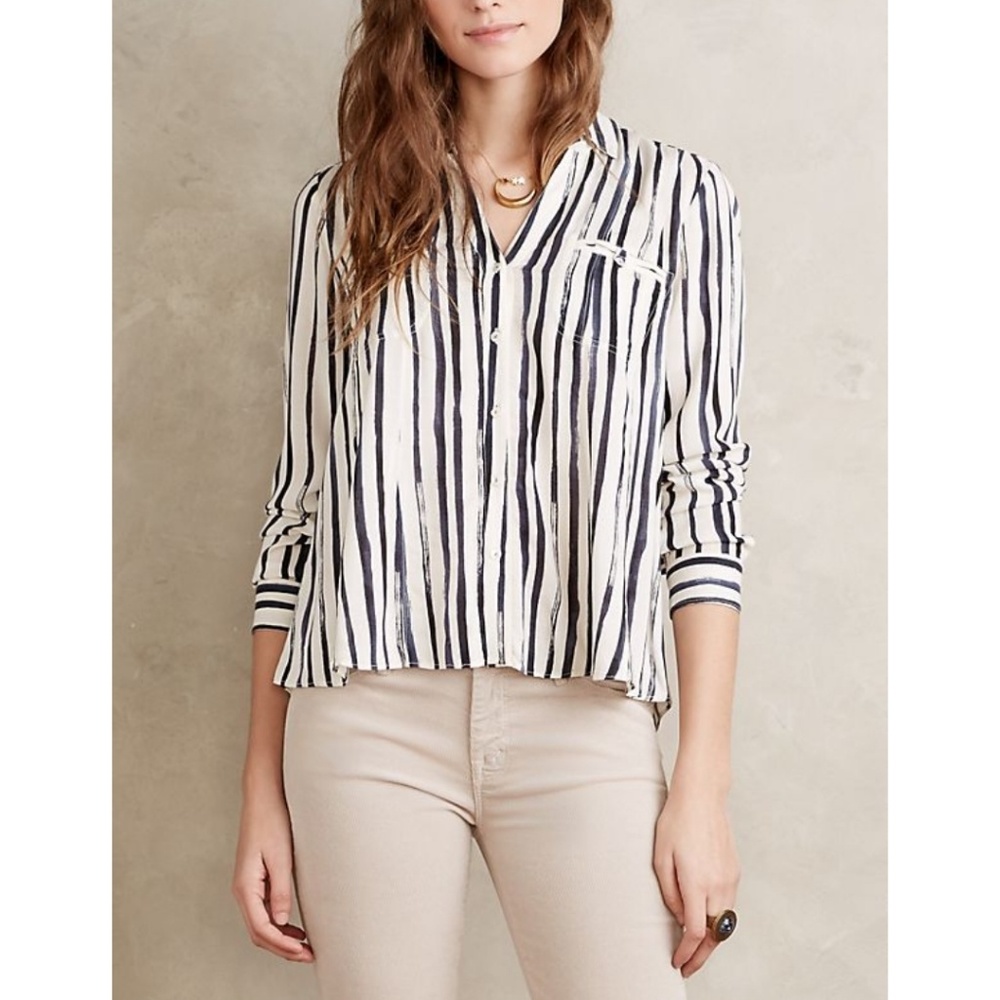 Anthropologie Maeve Shirt Button Down Soft